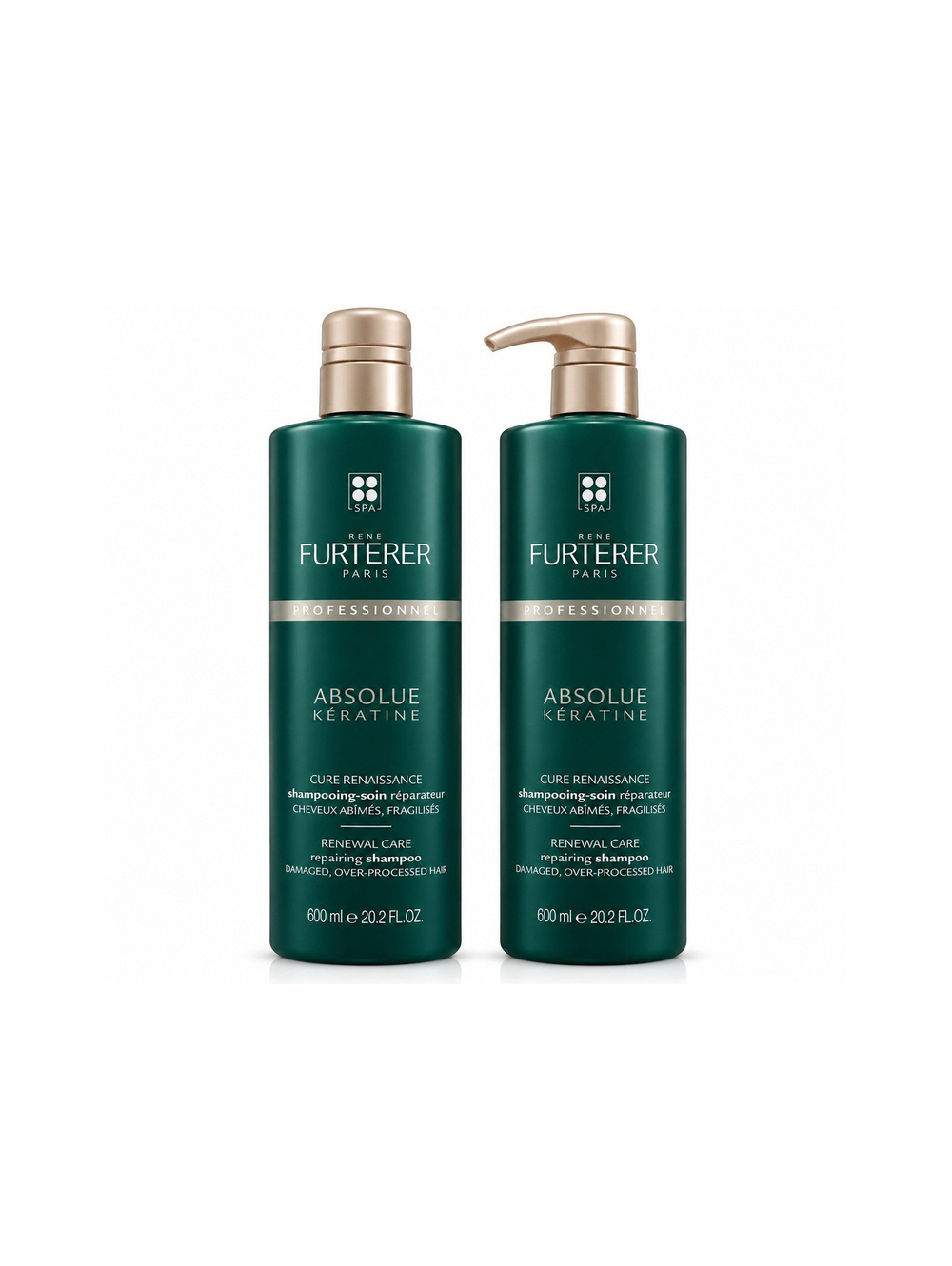 2x Rene Furterer Absolue Keratine Renewal Care Repairing Shampoo 20.2 fl oz